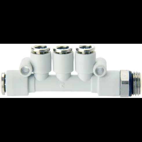 Коллектор цанговый с наружной резьбой Camozzi 7542-10-8-1/4, арт. 7542 10-8-1/4 — фото товара