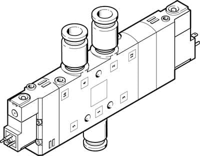 Распределитель с электроуправлением Festo CPE24-M3H-5/3B-QS-12