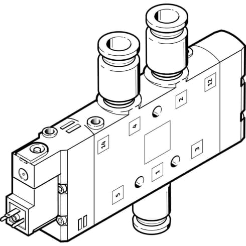 Распределитель с электроуправлением Festo CPE24-M1H-5L-QS-10