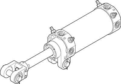 Пневмоцилиндр на шарнирах Festo DW-80-Y-AB-G