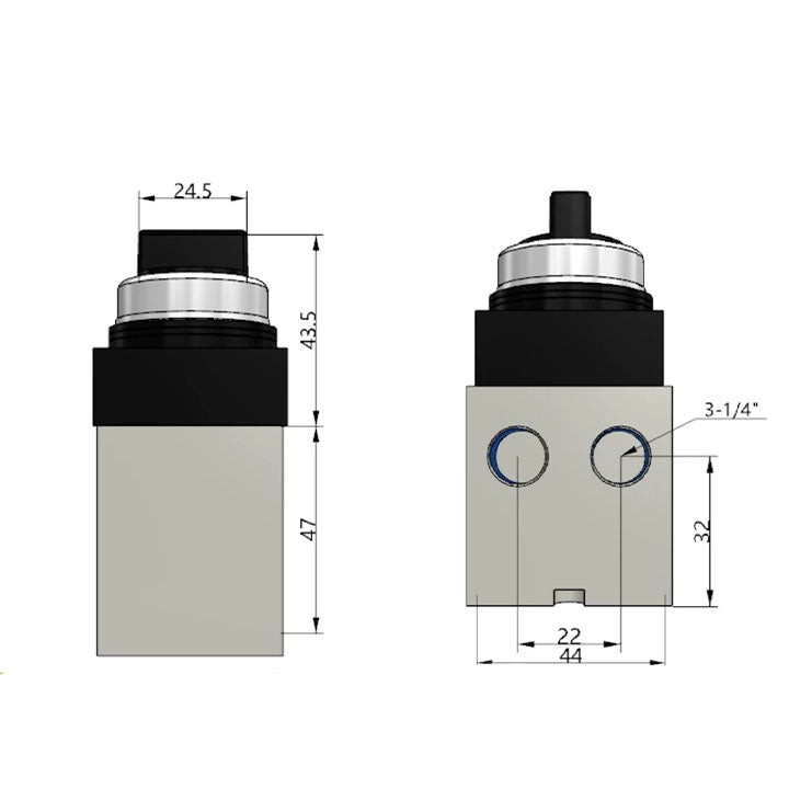 Ручной клапан AirTAC CM3HD08B