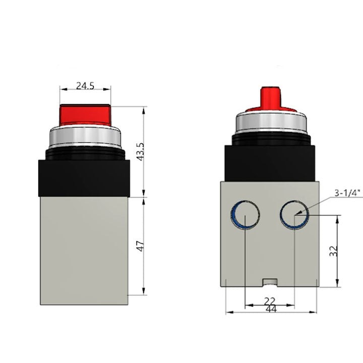 Ручной клапан AirTAC CM3HD08R
