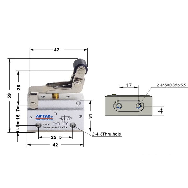 Ручной клапан AirTAC CM3L05