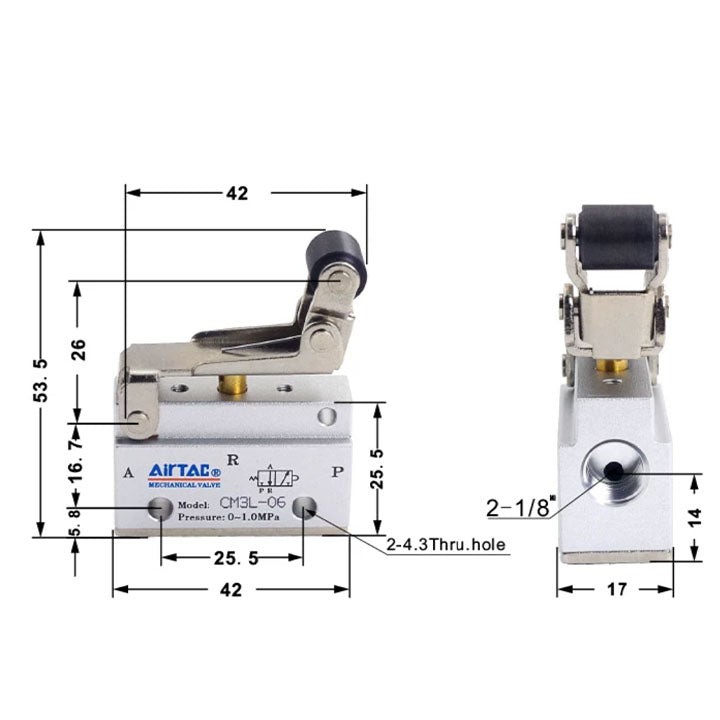 Ручной клапан AirTAC CM3L06T