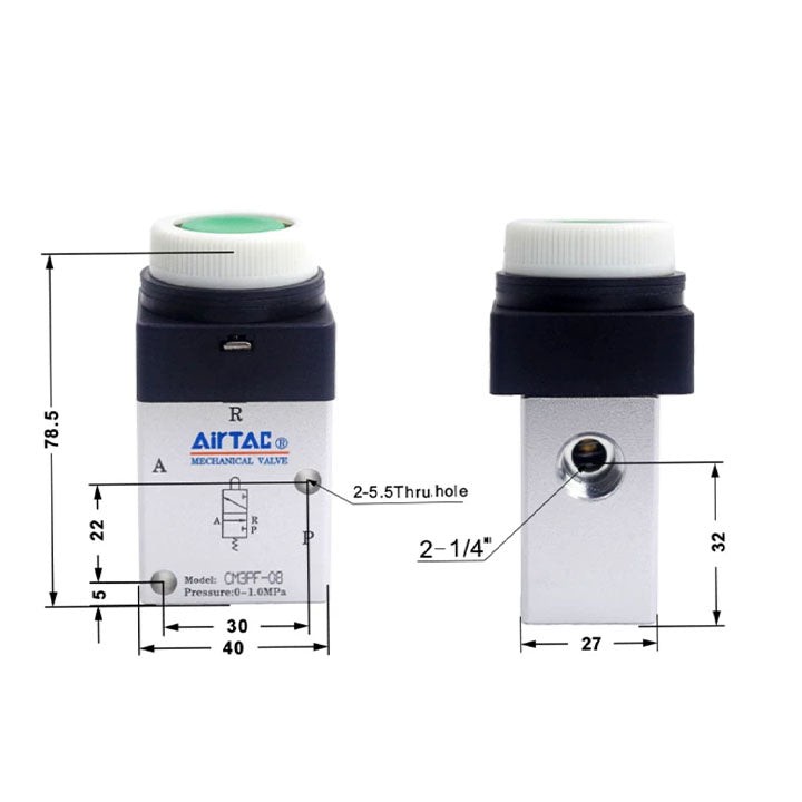 Ручной клапан AirTAC CM3PF08GT