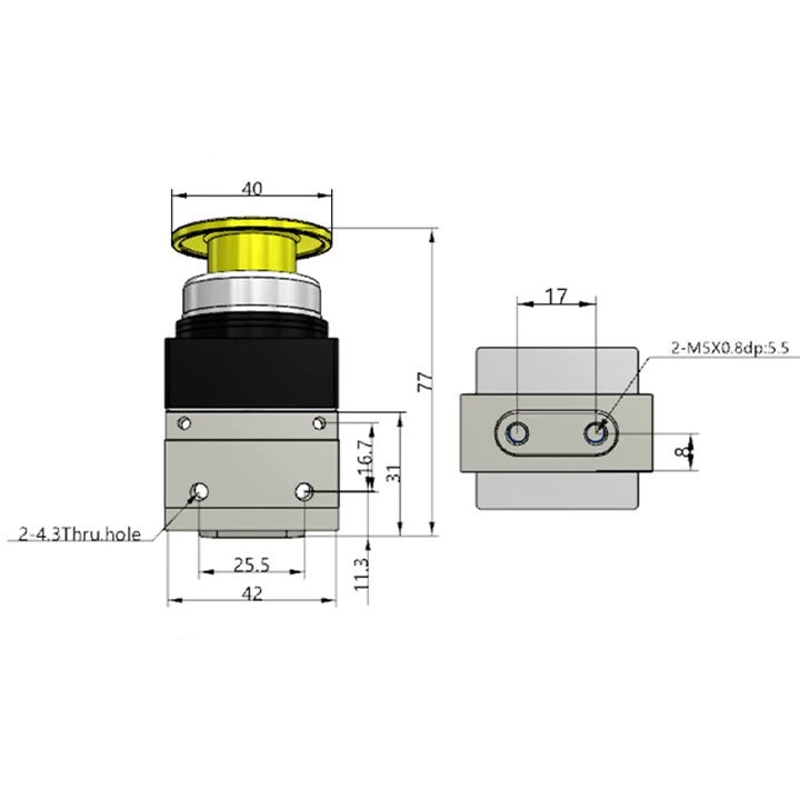 Ручной клапан AirTAC CM3PM05Y