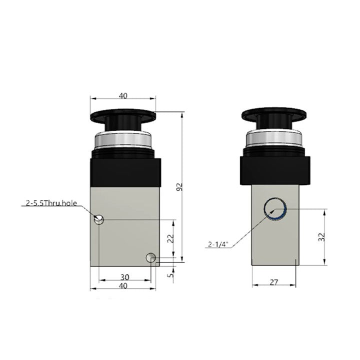Ручной клапан AirTAC CM3PM08BG