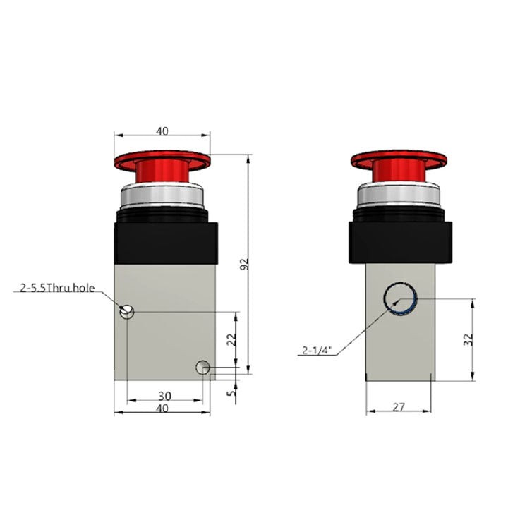Ручной клапан AirTAC CM3PM08RT