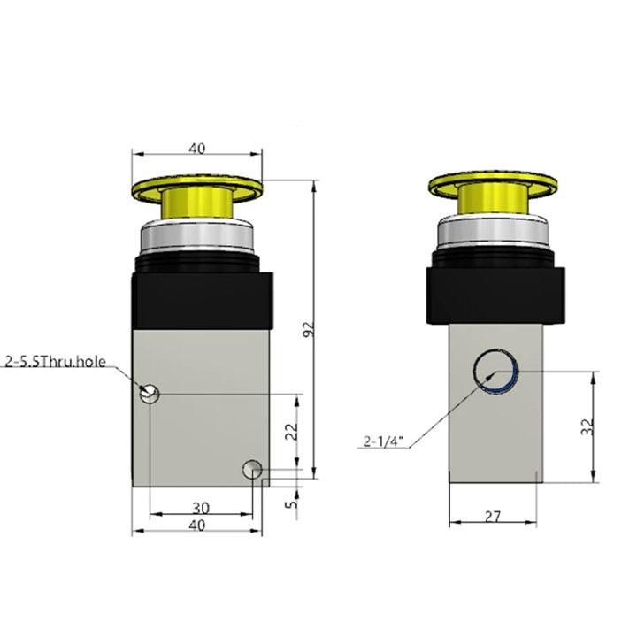 Ручной клапан AirTAC CM3PM08YG