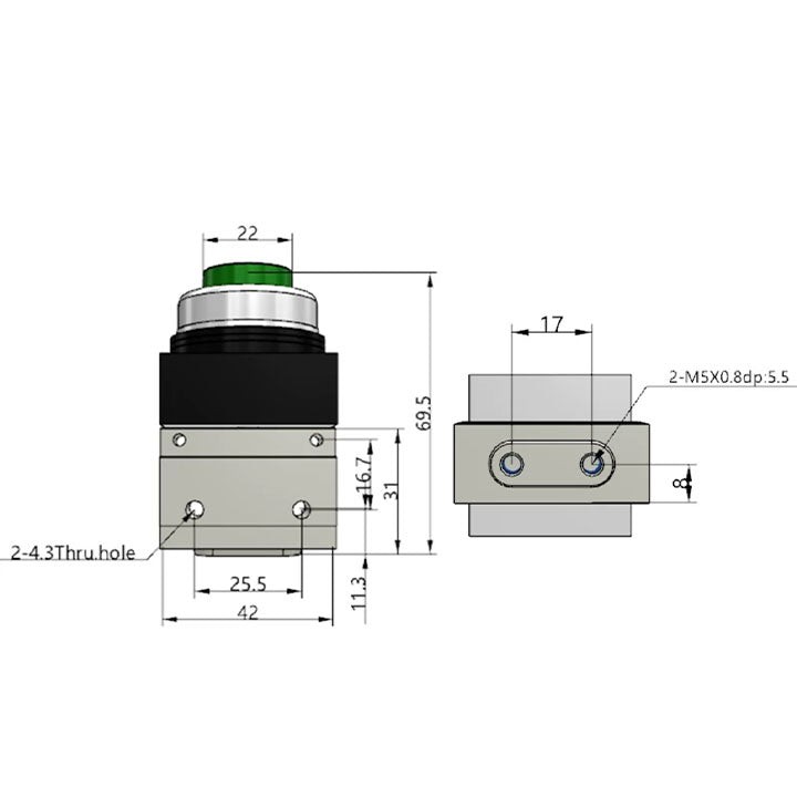 Ручной клапан AirTAC CM3PP05G