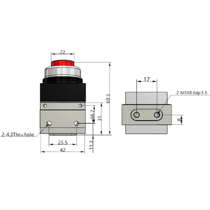 Ручной клапан AirTAC CM3PP05R