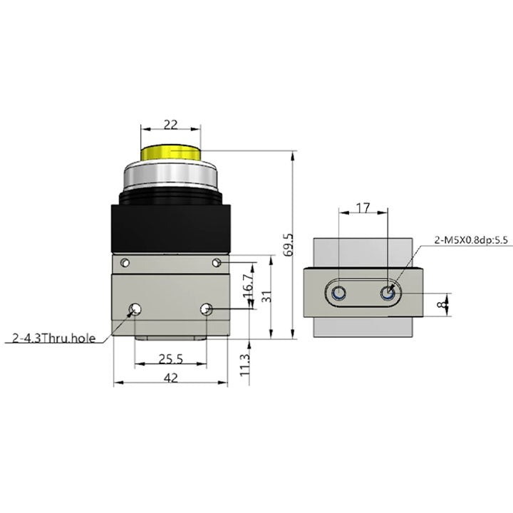 Ручной клапан AirTAC CM3PP05Y