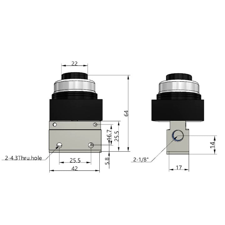 Ручной клапан AirTAC CM3PP06BG