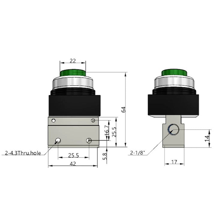 Ручной клапан AirTAC CM3PP06GT