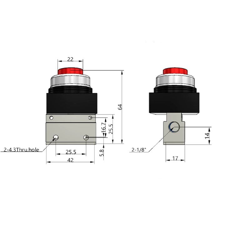 Ручной клапан AirTAC CM3PP06R