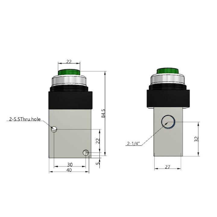 Ручной клапан AirTAC CM3PP08GG