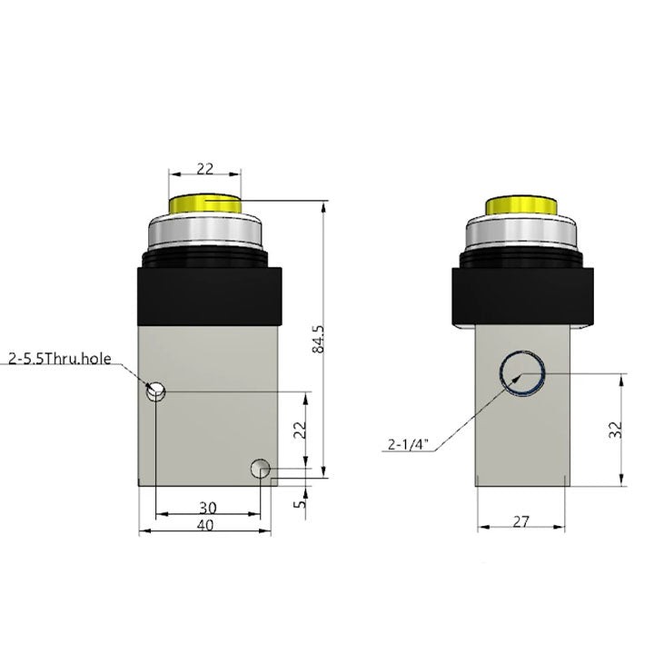 Ручной клапан AirTAC CM3PP08Y