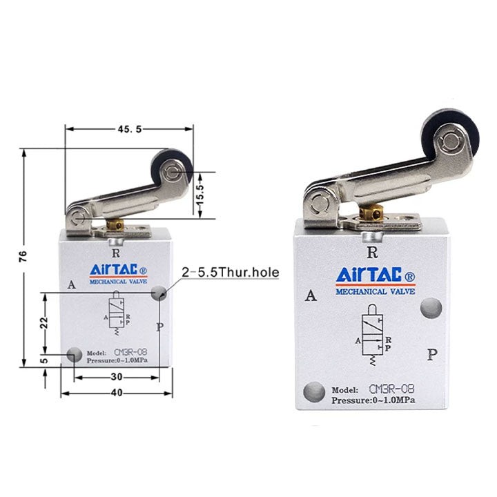 Ручной клапан AirTAC CM3R08G