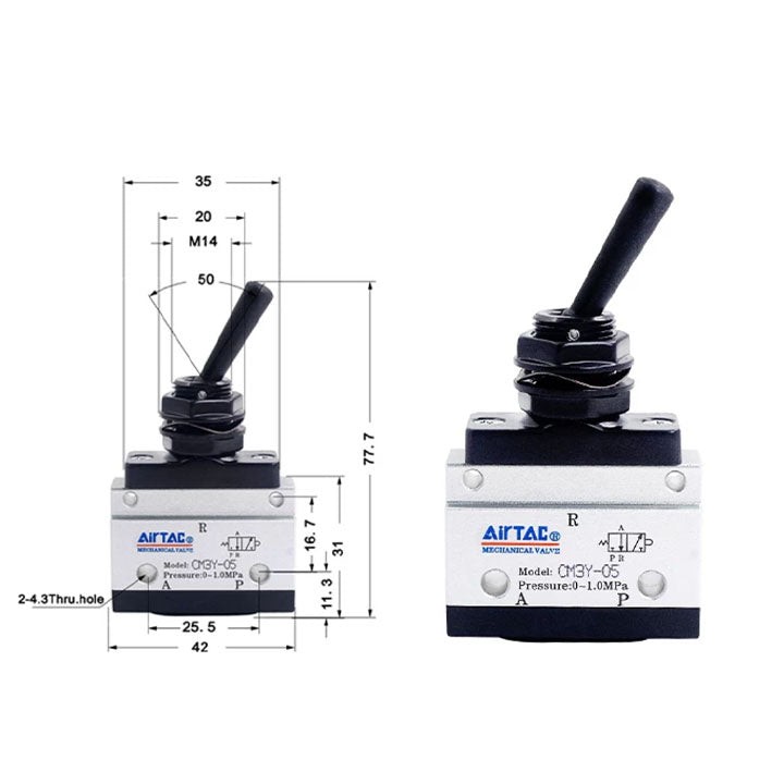 Ручной клапан AirTAC CM3Y05