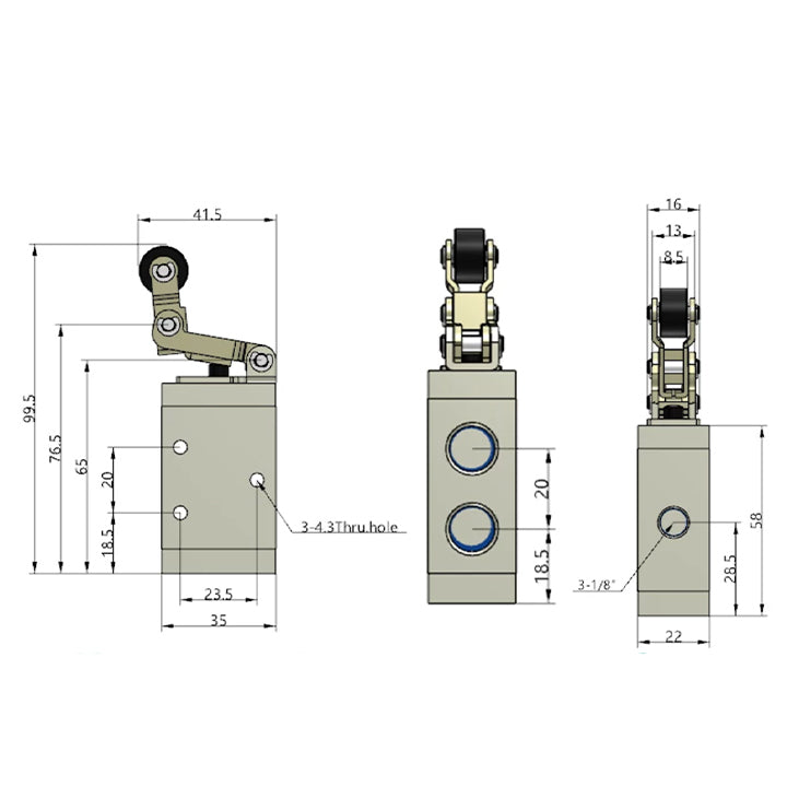 Ручной пневмоклапан 3/2 AirTAC M3L21006