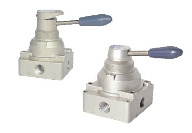 Ручной пневмоклапан AirTAC 4HV410-20 (панель, замок), арт. 4HV41020SL, тип ручной поворотный клапан, серия 4 series Number of — фото товара