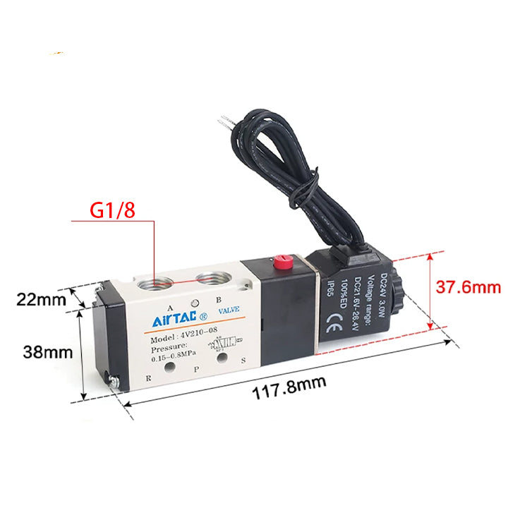 Электромагнитный клапан AirTAC 4V210-06