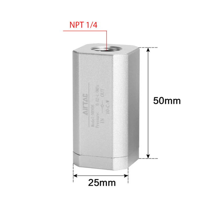 Обратный пневмоклапан AirTAC NRV08T