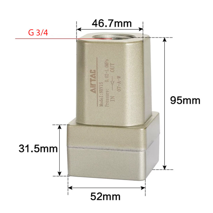 Обратный пневмоклапан AirTAC NRV20G