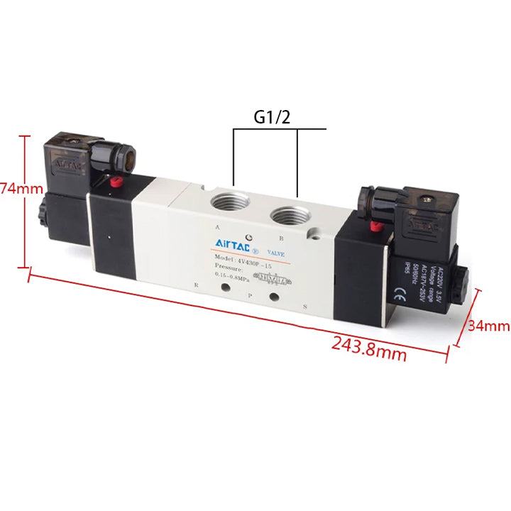 Электромагнитный клапан AirTAC 4V430P-15