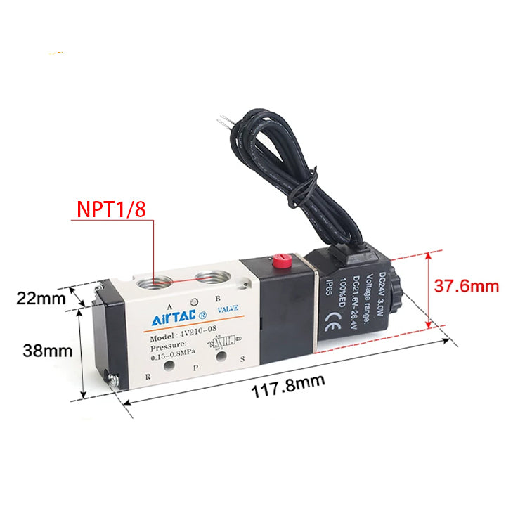 Электромагнитный клапан AirTAC 4V210-06