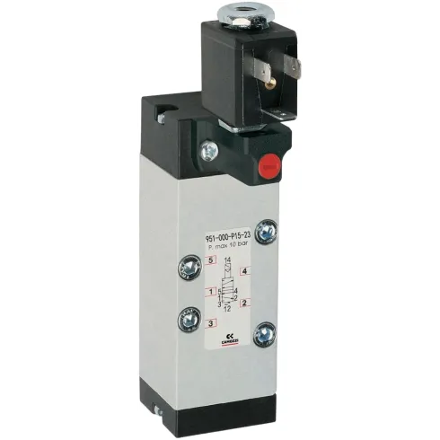 Распределитель с электромагнитным управлением Camozzi 953-000-P16-50-A6E