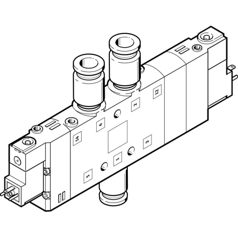 Распределитель с электроуправлением Festo CPE24-M1H-5/3G-QS-10