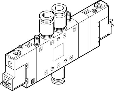 Распределитель с электроуправлением Festo CPE18-M1H-5/3GS-QS-8