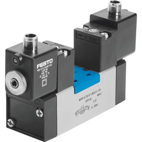 Распределитель с электроуправлением Festo MDH-5/3E-D-2-M12D-C, арт. 540814, тип резьбы G, тип управления Электромагнитное — фото товара