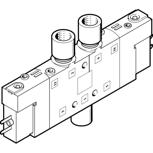 Распределитель с электроуправлением Festo CPE10-M1BH-5/3ES-M5-B, арт. 533162, резьба Наружная резьба, тип управления Электромагнитное — фото товара