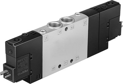 Распределитель с электроуправлением Festo CPE18-M2H-5/3BS-1/4, арт. 170288, резьба Наружная резьба, тип резьбы G — фото товара