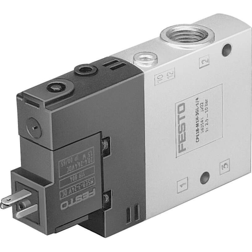 Распределитель с электроуправлением Festo CPE18-M2H-3GLS-1/4, арт. 163765, резьба Наружная резьба, тип резьбы G — фото товара