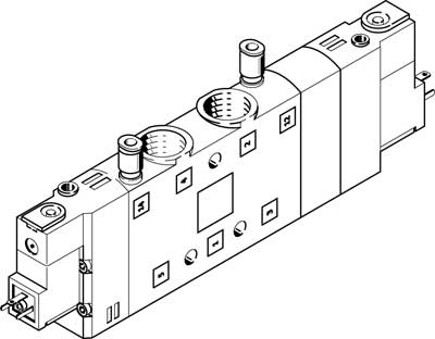 Распределитель с электроуправлением Festo CPE24-M2H-5/3BS-3/8, арт. 170306, резьба Наружная резьба, тип резьбы G — фото товара