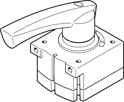 Распределитель с ручным управлением Festo VHER-H-B43C-B-N14, арт. 3520389, тип резьбы NPT, тип управления Ручное — фото товара