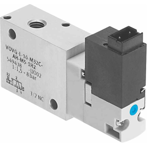 Распределитель с электроуправлением Festo VOVG-L10-M32U-AH-M5-1H3, арт. 560700, резьба Наружная резьба, тип управления Электромагнитное — фото товара
