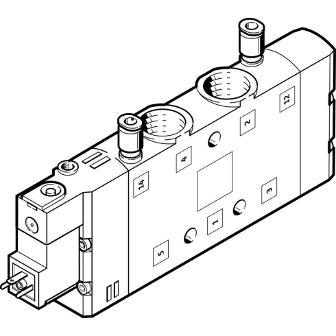 Распределитель с электроуправлением Festo CPE24-M2H-5LS-3/8, арт. 163814, резьба Наружная резьба, тип резьбы G — фото товара