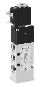 Распределитель Camozzi 358-015-02-U73-24V, тип резьбы G, тип управления Электромагнитное — фото товара