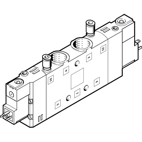 Распределитель с электроуправлением Festo CPE24-M1H-5JS-3/8, арт. 163171, резьба Наружная резьба, тип резьбы G — фото товара