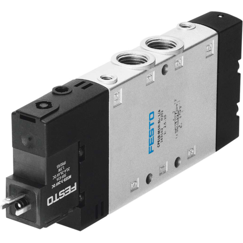 Распределитель с электроуправлением Festo CPE18-M2H-5L-1/4, арт. 163762, резьба Наружная резьба, тип резьбы G — фото товара