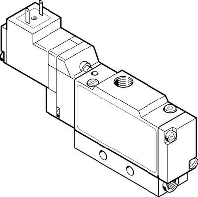 Распределитель с электроуправлением Festo MEH-3/2-1/8-B, арт. 173124, резьба Наружная резьба, тип резьбы G — фото товара