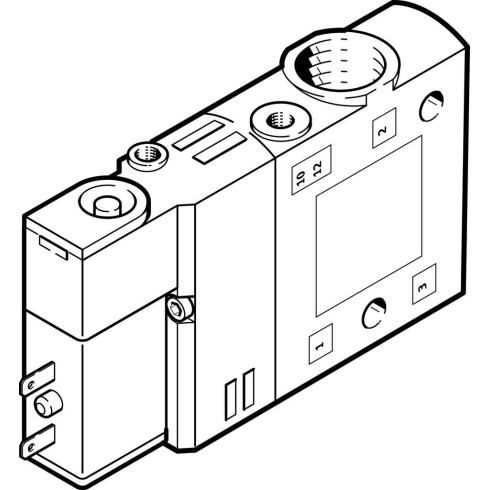 Распределитель с электроуправлением Festo CPE14-M1BH-3GLS-1/8, арт. 196930, резьба Наружная резьба, тип резьбы G — фото товара