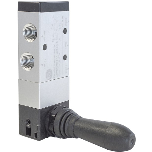 Распределитель с ручным управлением KIPVALVE 544-2053C-S, тип управления Ручное, рабочая среда Сжатый воздух — фото товара