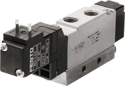 Распределитель с электроуправлением Festo MEH-5/2-1/8-S-B, арт. 173130, резьба Наружная резьба, тип резьбы G — фото товара