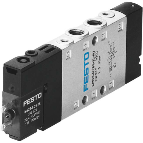 Распределитель с электроуправлением Festo CPE10-M1BH-5L-M7, арт. 196927, резьба Наружная резьба, тип управления Электромагнитное — фото товара
