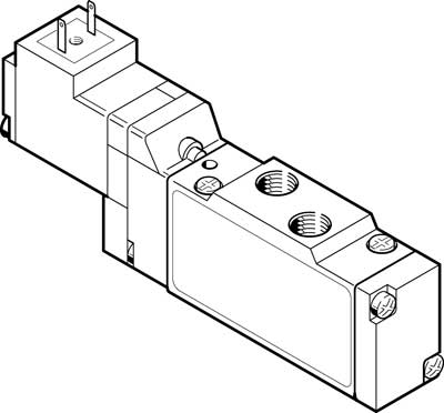 Распределитель с электроуправлением Festo MEH-5/2-1/8-P-B, арт. 173129, тип резьбы G, тип управления Электромагнитное — фото товара